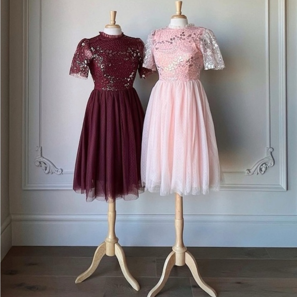 NWT Jessakae burgundy dress small - Picture 3 of 4